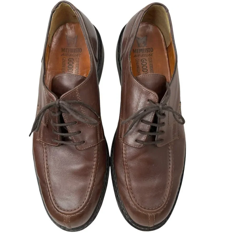 MEPHISTO Phoebus In Dark Brown Smooth Leather Men's Size 10.5